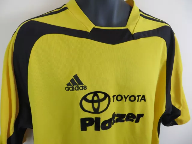 Vtg Adidas 90s Football Shirt Yellow Retro Soccer Jersey Maglia Trikot Camisa XL
