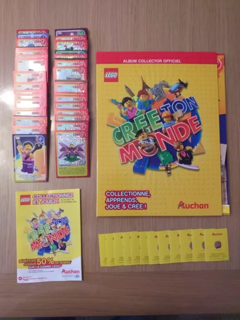 L'introuvable Album Lego + Collection Complete Des 144 Cartes Auchan 2018 Neuf