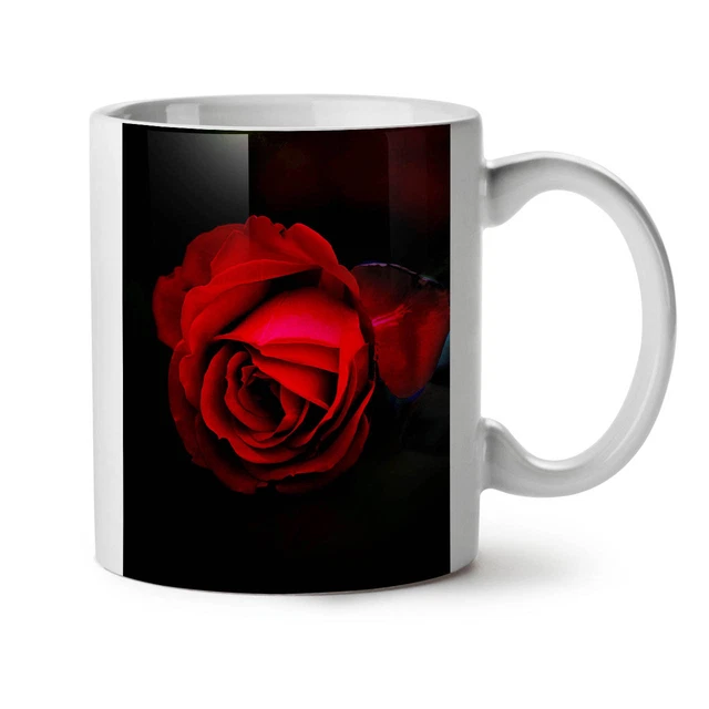 Beauty rote Rose NEU weißer Tee Kaffeebecher 11 Unzen | Wellcoda