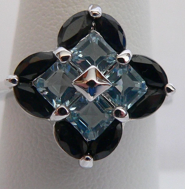 Park Lane "Marina" Blue Sapphire & Topaz & Sterling Silver Size 6 Reg. $123