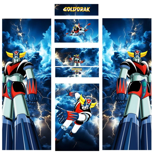 Stickers Goldorak Universels Pour Borne D'arcade, Lot De 2, Neufs