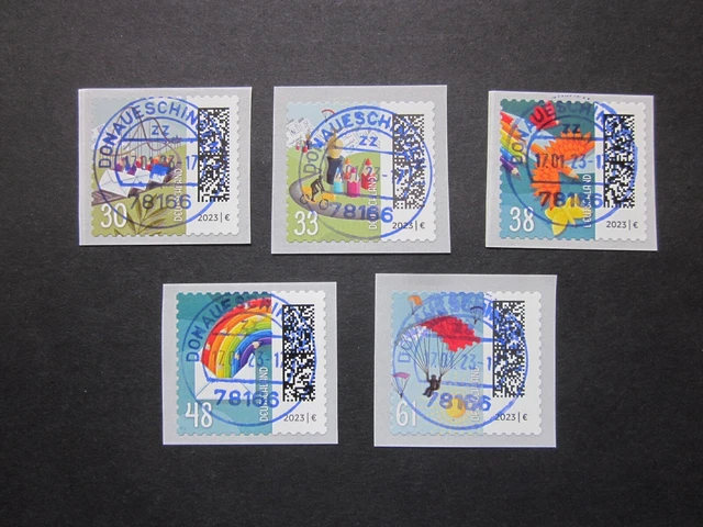 Bund BRD 2023 MiNr. 3740-3744 Welt der Briefe, selbstklebend , Ortsstempel