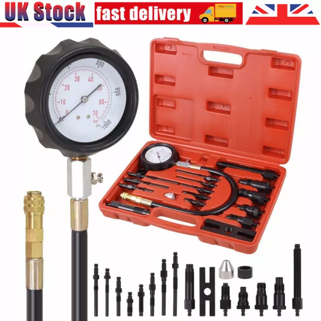 17PC Diesel Engine Compression Tester Kit Tool Set Automotive Compressor 2023 UK