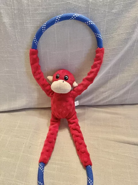 ZIPPY PAWS: Red Monkey Dog play Toy. Rope Plush ZIPPY PAWS: Red Monkey Dog play Toy. Rope Plush