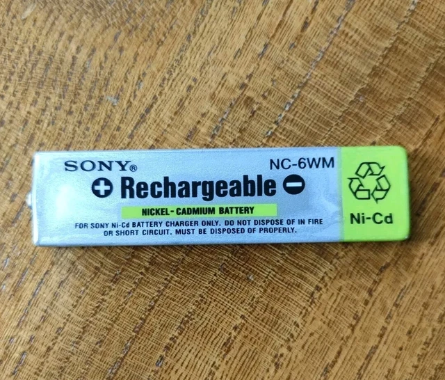 GENUINE SONY NC6WM Gumstick Battery 1.2V Walkman MiniDisc Rechargeable