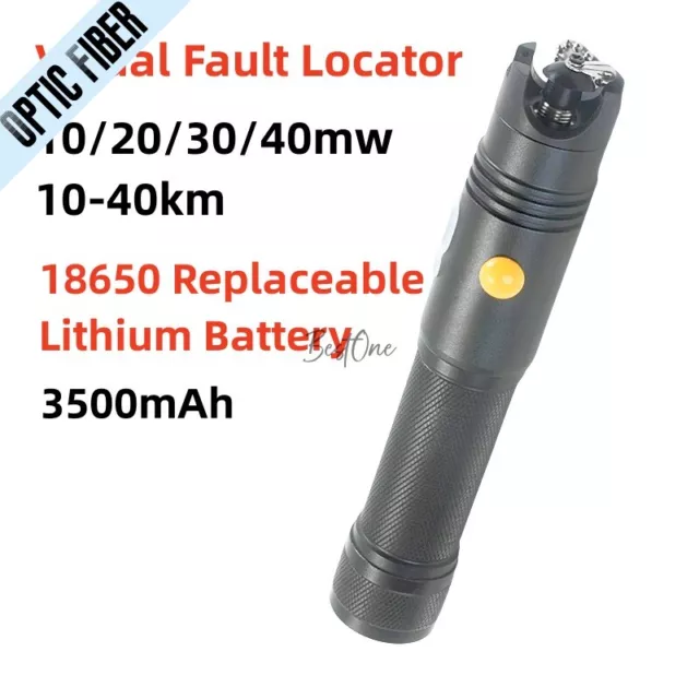 Visual Fault Locator VFL Fiber Optic Red Laser 40km 40mw/30mw/20mw/10mw 3500mAh