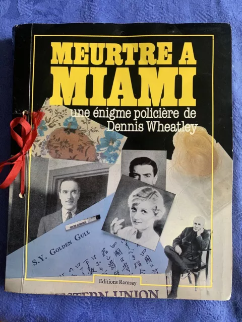 Livre d'enquête Meurtre à Miami Dennis Wheatley - Ramsay 1983- Excellent ETAT