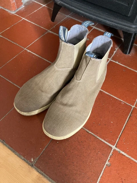 MENS BLUNDSTONE BOOTS Canvas Chelsea Boots Lightweight UK 10