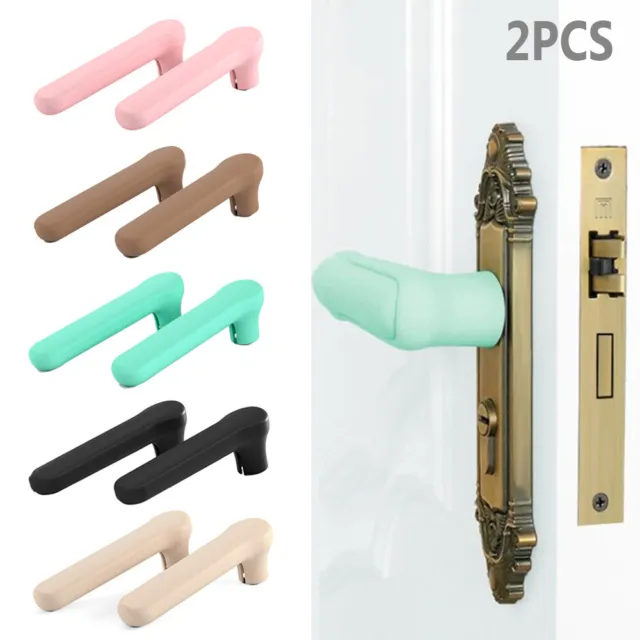 Baby Safety Static-free Silicone Wall Protector Door Knob Cover Handle Sleeve