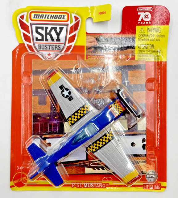 MATCHBOX 70 YEARS Sky busters P51 MUSTANG Top Gun Diecast Model