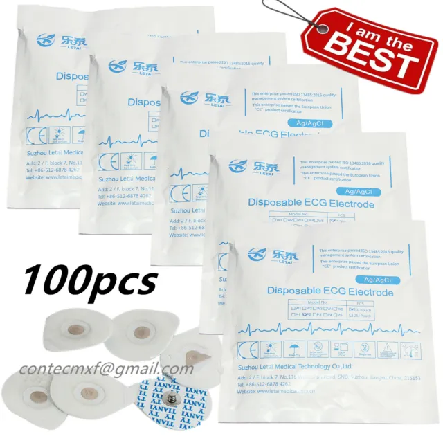 100pcs Disposable ECG electrode pads Sticker For Patient Monitor ECG EKG Machine
