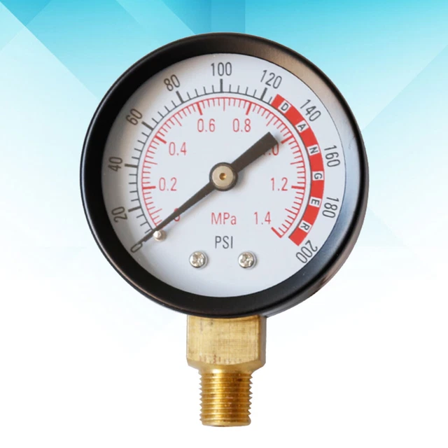 Manometro Universale 0-4bar / 0-60psi - Misuratore Di Pressione Per Acqua, Aria, Olio - Tester Compatto