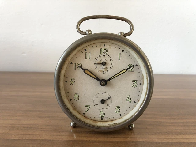 Orologio Sveglia WEHRLE Anni 50 Vintage Alarm clock Made in Germany