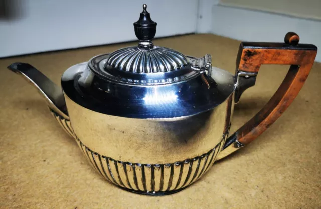 Edwardian Art Deco Silver Plate Teapot 2