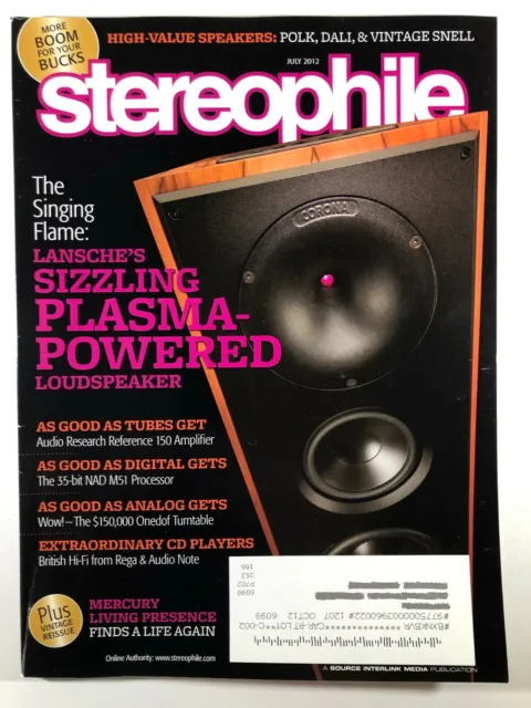 Stereophile Magazine July 2012 Polk Dali Snell Speakers Audio Research 150 Amp