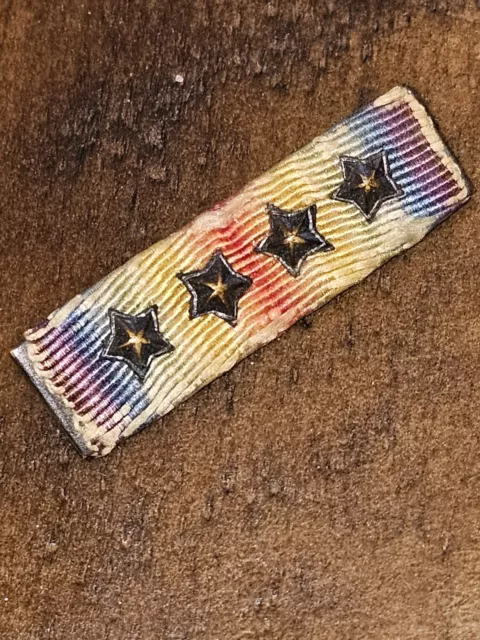 WWI US Army Marine Victory Medal 4 Campaign Stars Ribbon Bar L@@K!!!