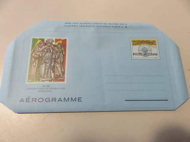 Poste Vaticane - Lettre-Avion San Francesco E Santa Caterina 1989 - 750 Lire