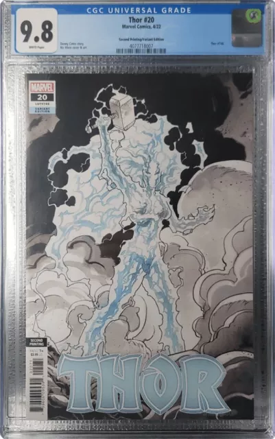 Thor #20 (2nd Printing/Variant Edition) CGC 9.8 NM/M God of Hammers cover!