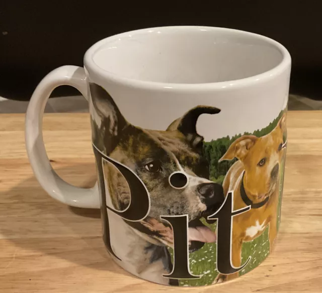 2014 Americaware Pit Bull Dog Large Coffee/Soup Mug Cup EUC