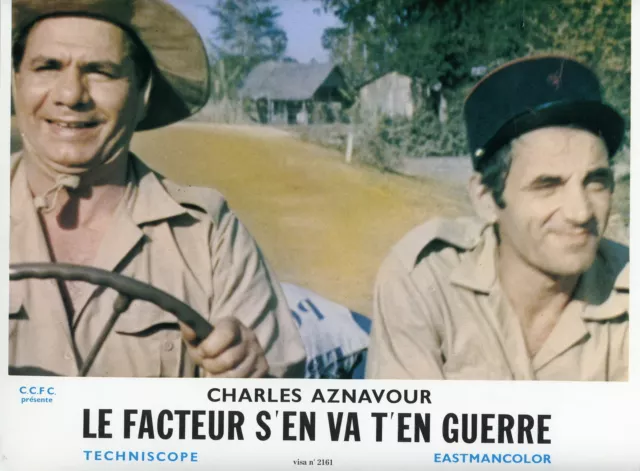 Charles Aznavour Galabru Le Facteur S'en Va T'en Guerre 1966  Photo Ancienne