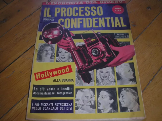 Inchiesta De Giorno Confidential Año 1 #1 1957 Marilyn Monroe Ekberg Mansfield