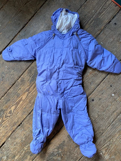 Vintage The Company Store Coat Toddler Outerwear Quilted Purple Blue 2 Years