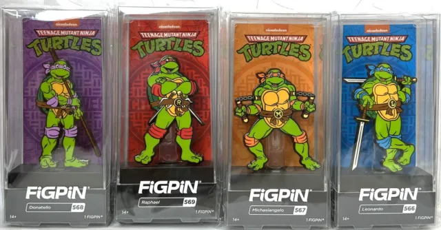 FiGPiN Teenage Mutant Ninja Turtles Collectable FigPin Set of 4