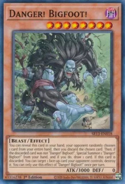 Yugioh! Danger! Bigfoot! - SR13-EN018 - Common - 1st Edition Near Mint, English