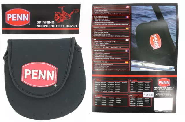 PENN Neopren SPINNING Angelrolle Abdeckung / Etui - alle Größen