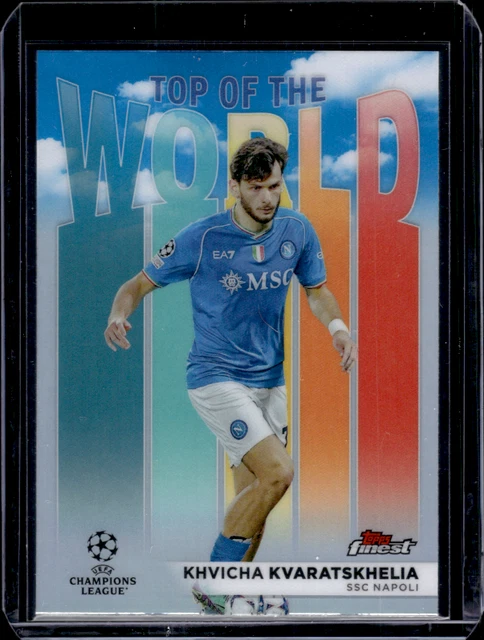 Carte Réfracteur Khvicha Kvaratskhelia - 2024 Topps Chrome UEFA Euro #134 - Géorgie / Napoli