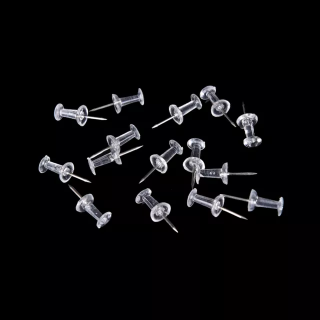 High 40 Pcs Transparent Push Pins Notice Board Map Thumb Tacks  Point Bulletin