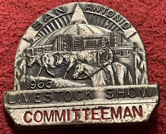 VTG 1966 San Antonio Texas Livestock Show Committeeman’s Pin