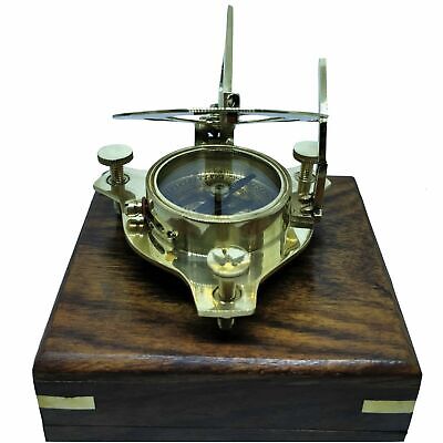 Vintage Maritime West London Antique Brass Sundial Compass Nautical Decor Gift