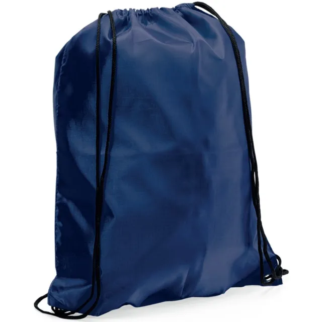 Navy Blue Nylon Drawstring Rucksack, School PE Bag, Back to School Backpack