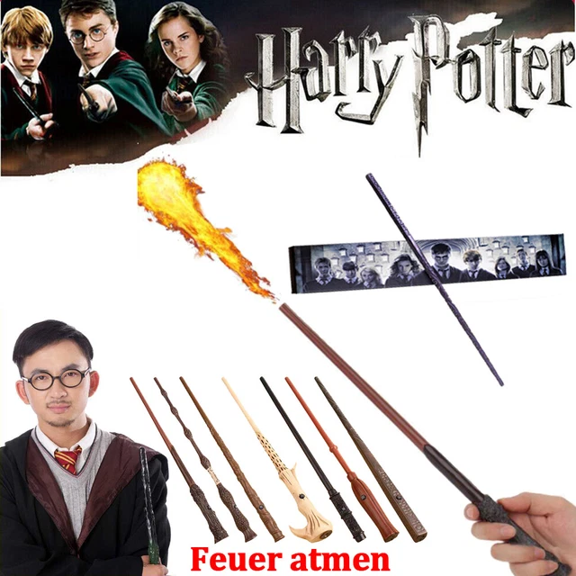 HARRY POTTER BAGUETTE magique baguette de flamme feu vrai feu jouet chaud cadeau EUR 8,63