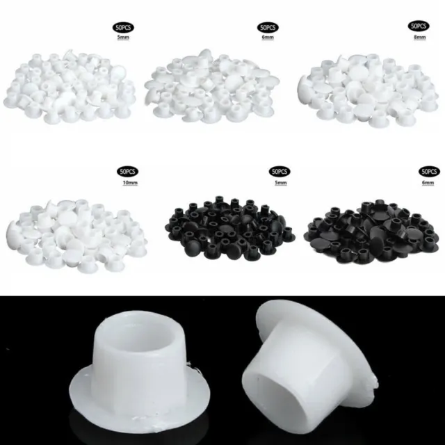 Universal Hole Plugs End Screw Caps Pipe Tube Inserts Covers  for Furniture 50x