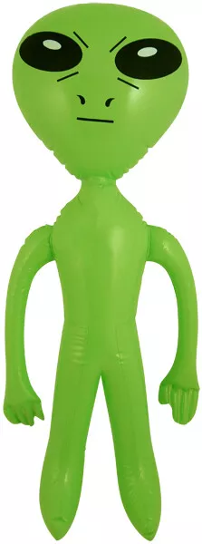 Inflatable Blow up Green Alien Space UFO Galaxy Martian Sci-Fi Fancy Dress 64cm