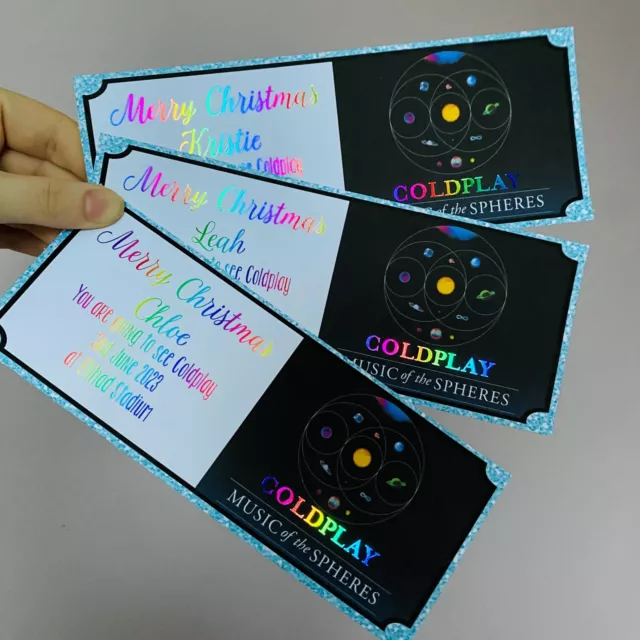 COLDPLAY TOUR 2024 Ticket Novelty BIRTHDAY Gift XMAS mum dad son