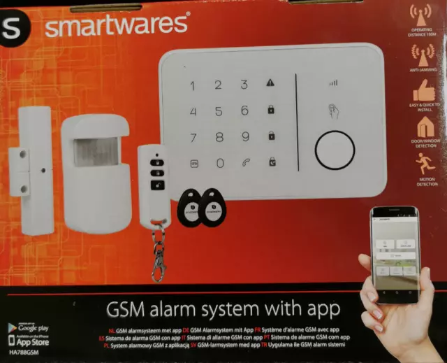 GSM-Alarmanlage Alarmmeldung Handy System with App kompletter Batteriebetrieb