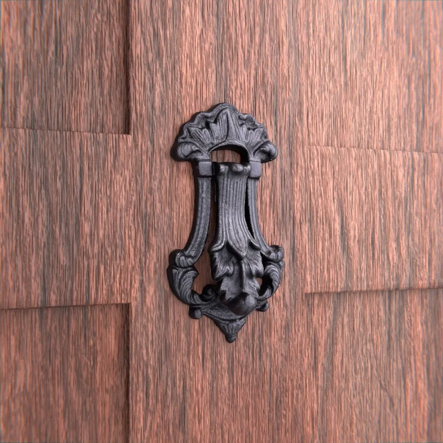 Black Cast Iron Door Knocker for Front Door 7 1/2" X 4" Renovators Supply