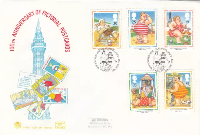 (104046) CLEARANCE Stuart Picture Postcards Wish You Were Here Blackpool 1994