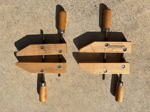 Vintage JORGENSON 10" Handscrew Clamps 1 pair~USA~Adjustable Clamp Co. Chicago!!