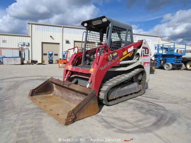 2018 Takeuchi TL8 Skid Steer Crawler Track Loader Aux Hyd Kubota Bucket bidadoo