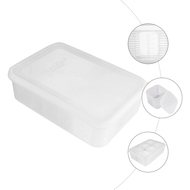 Cetoo 6.5L*4 Contenitore per Alienti, Scatole per Frigo in Plastica