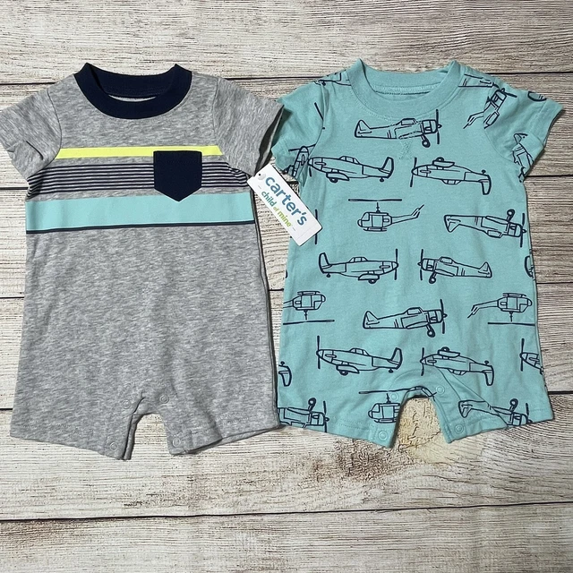 Carter's Baby Boy Romper Bodysuit, 2-Pack Size 3-6 Months. Airplanes, Colorful