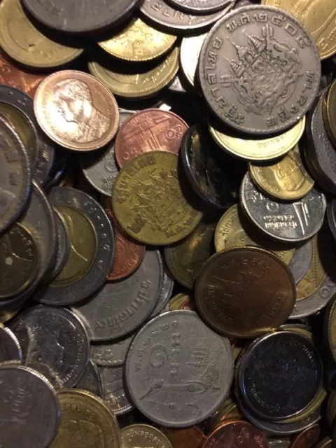 50 Stück Restmünzen/Umlaufmünzen Thailand 3