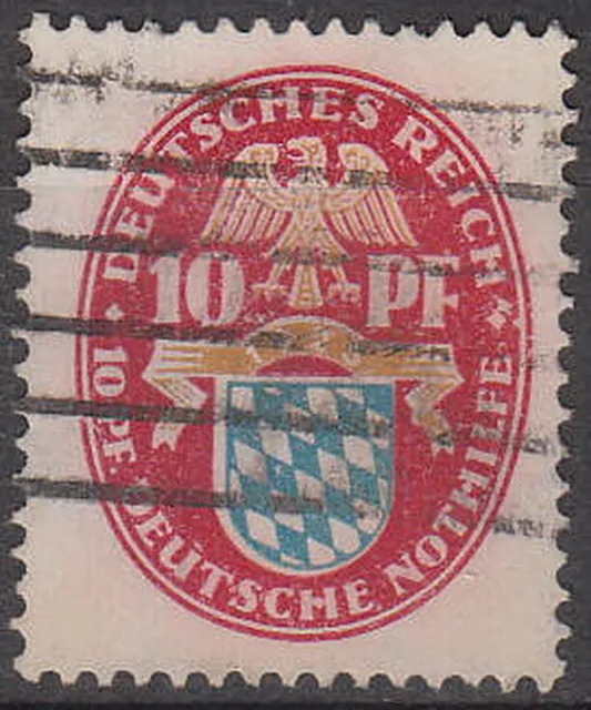 Stamp Germany Reich Mi 376 Sc B13 1925 Coats of Arms Charity Bavaria Empire Used