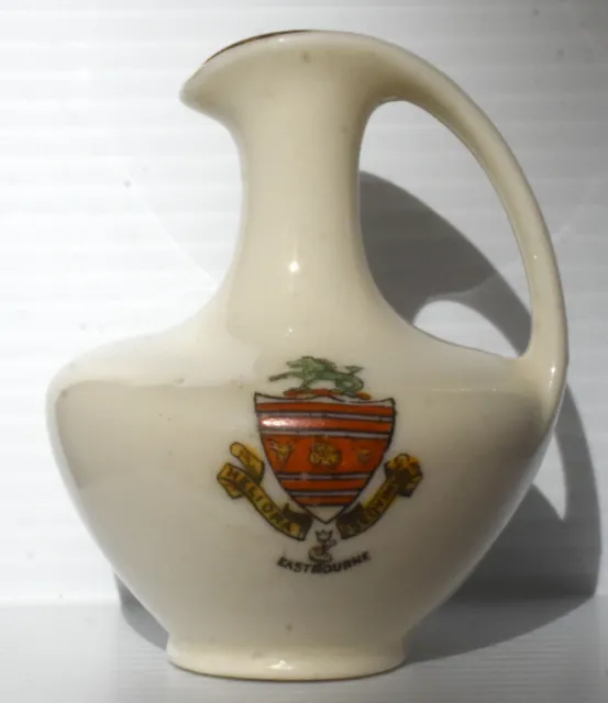 Crested China: Eastbourne (Sussex) Crest On British Manufacture Ancient Wine Jug