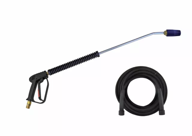 Pressure Washer Gun Lance Turbo Nozzle & Hose Karcher & Nilfisk M22F Compatible