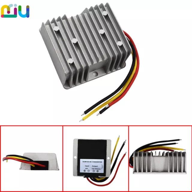 New Waterproof DC/DC Converter Regulator 24V Step Down To 12V 30A 360W AU